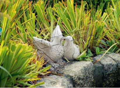 Garten Dekoration Tauben Terrasse Stein Figuren Figur Statue Skulptur